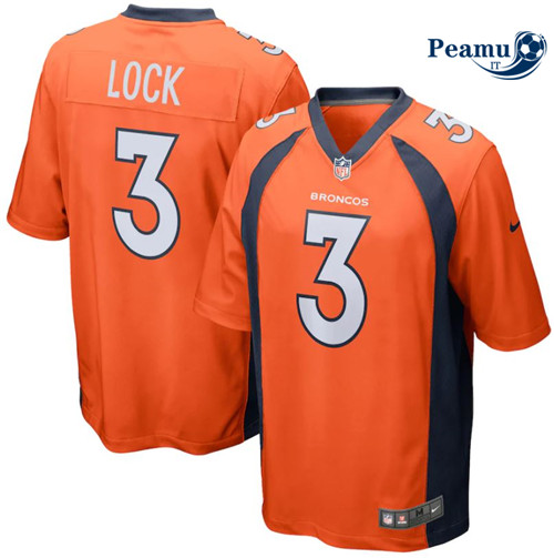 Peamu Maglia Calcio Drew Lock, Denver Broncos - Orange