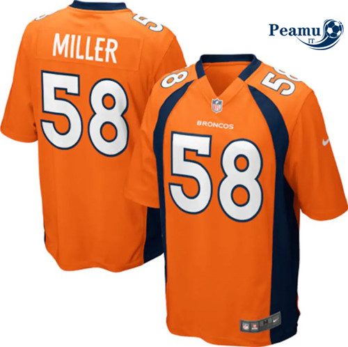 Peamu Maglia Calcio Van Miller, Denver Broncos - Orange