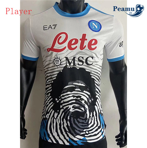 Maglia Calcio Player SSC Napoli maradona commemorative Blanc 2021-2022