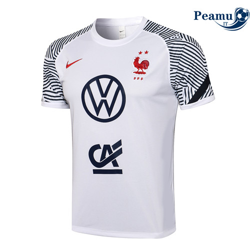 Maglia Calcio Training T-Shirts Francia Bianco 2022-2023