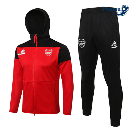 Tuta Calcio - Felpa con cappuccio Arsenal Rosso 2022-2023