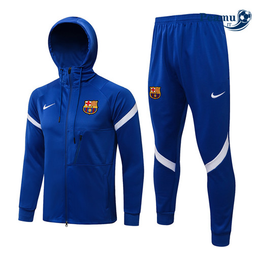 Tuta Calcio - Felpa con cappuccio Barcellona Bleu 2022-2023