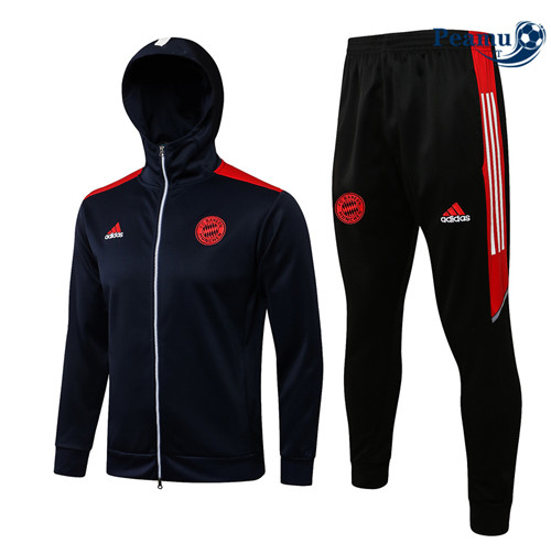 Tuta Calcio - Felpa con cappuccio Bayern Monaco Champions League Bleu Marine 2022-2023