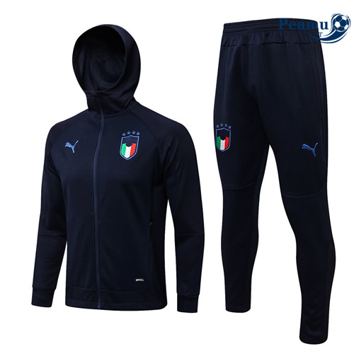 Tuta Calcio - Felpa con cappuccio Italia Bleu Marine 2022-2023