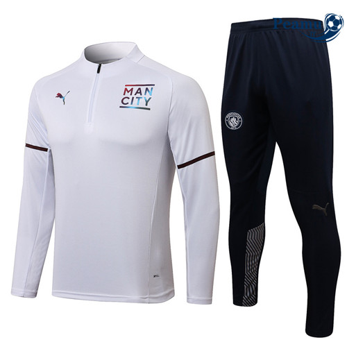 Tuta Calcio Manchester City Blanc 2022-2023