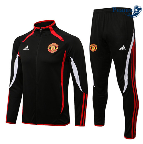 Tuta Calcio - Giacca Manchester United Noir/Blanc 2022-2023 Col Haut