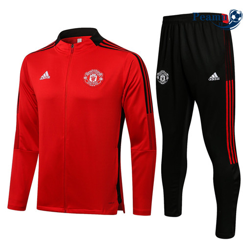 Tuta Calcio - Giacca Manchester United Rouge/Noir Col Haut 2022-2023