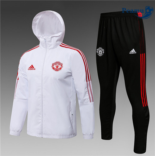 Tuta Giacca A Vento Manchester United Blanc 2022-2023