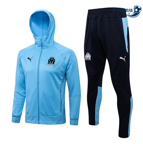 Tuta Calcio - Felpa con cappuccio Marsiglia Azzurro 2022-2023