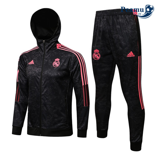 Tuta Calcio - Felpa con cappuccio Real Madrid Noir 2022-2023