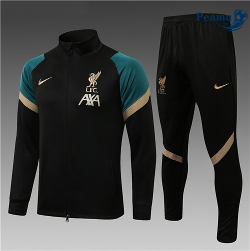 Tuta Calcio - Giacca Bambino Liverpool Noir/Vert 2022-2023