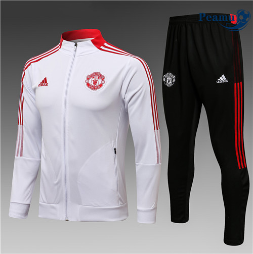 Tuta Calcio - Giacca Bambino Manchester United Blanc 2022-2023