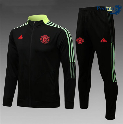 Tuta Calcio - Giacca Bambino Manchester United Noir/Vert 2022-2023