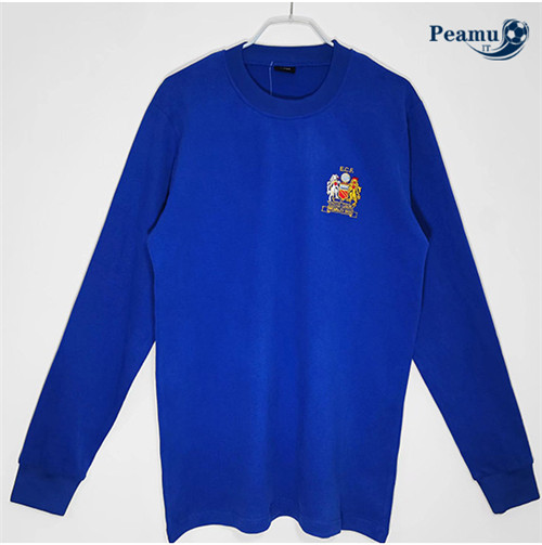 Classico Maglie Manchester United Manica lunga blu 1968