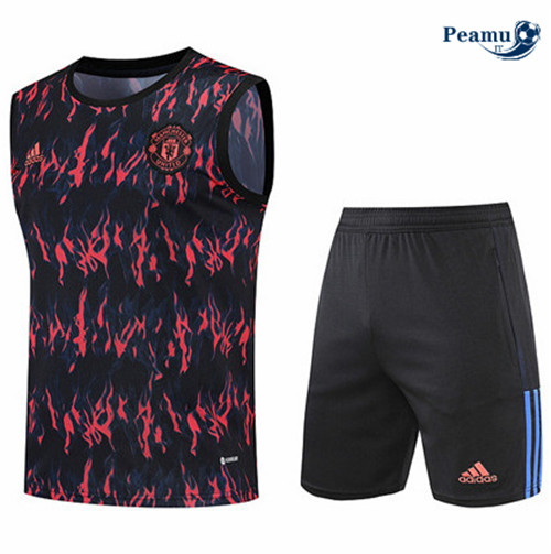 Kit Maglia Formazione Manchester United Debardeur + Pantaloni 2022-2023 pit174