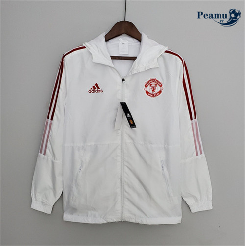 Giacca A Vento Calcio Manchester United Bianco 2022-2023 pit210