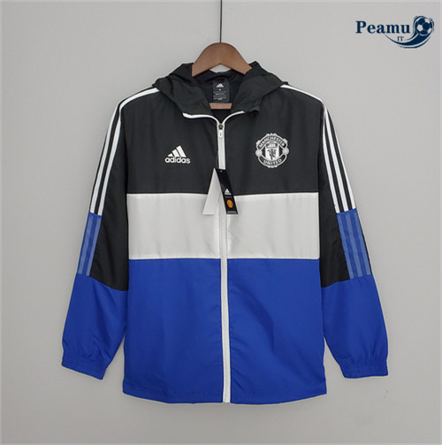 Giacca A Vento Calcio Manchester United Nero/Bianco/blu 2022-2023 pit213