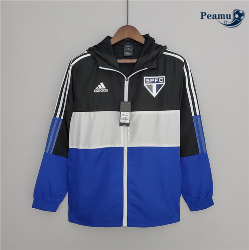 Giacca A Vento Calcio Sao Paulo Nero/Bianco/blu 2022-2023 pit200