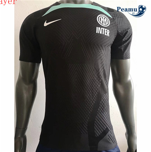 Maglia Calcio Player Inter Milan Formazione Nero 2022-2023