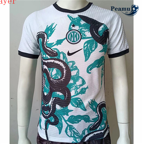 Maglia Calcio Player Inter Milan Vert/Bianco 2022-2023