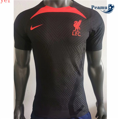 Maglia Calcio Player Liverpool Formazione Nero 2022-2023