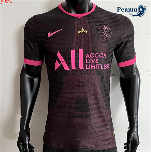 Maglia Calcio Player Paris PSG Formazione Nero 2022-2023