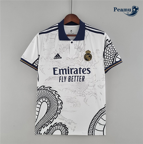 Maglia Calcio Real Madrid Chinese Dragon Bianco 2022-2023