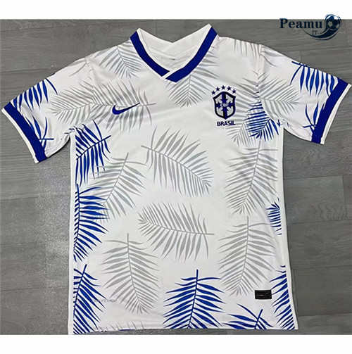 Maglia Calcio Brasile Formazione Bianco/blu 2022-2023