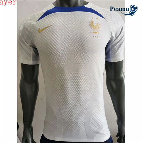 Maglia Calcio Player Francia Formazione Bianco 2022-2023