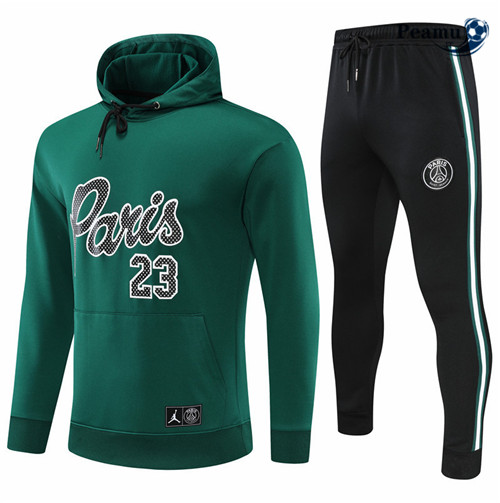 Tuta Calcio - Felpa con cappuccio Paris PSG Verde 2022-2023 pit035