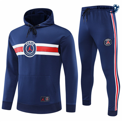 Tuta Calcio - Felpa con cappuccio Paris PSG blu navy 2022-2023 pit037