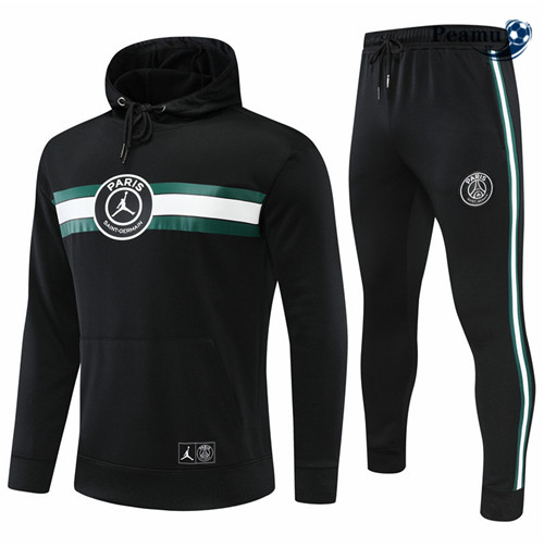 Tuta Calcio - Felpa con cappuccio Paris PSG Nero 2022-2023 pit038