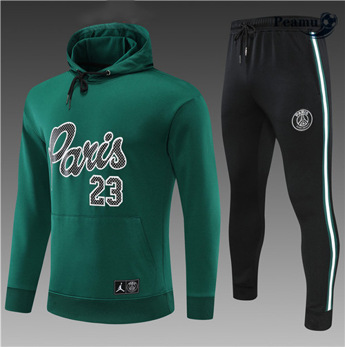 Tuta Calcio - Felpa con cappuccio Bambino Paris PSG Verde 2022-2023 pit066