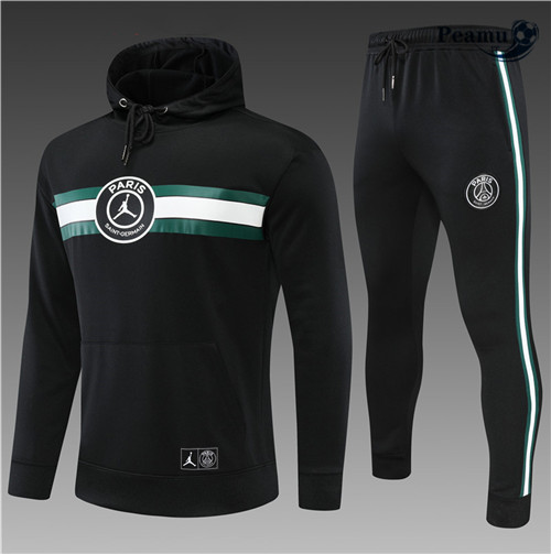 Tuta Calcio - Felpa con cappuccio Bambino Paris PSG Nero 2022-2023 pit069