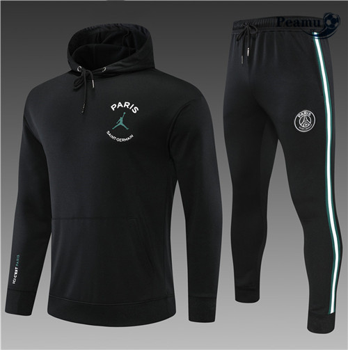 Tuta Calcio - Felpa con cappuccio Bambino Paris PSG Nero 2022-2023 pit071