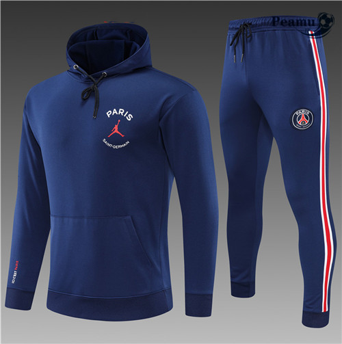 Tuta Calcio - Felpa con cappuccio Bambino Paris PSG blu navy 2022-2023 pit072