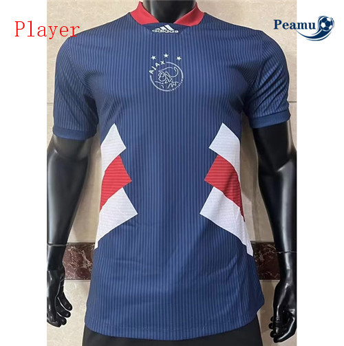 peamu Maglia Calcio Player AFC Ajax edizione edizione Blu 2023-2024 PA2111