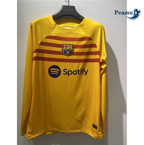 peamu Maglia Calcio Barcellona il quarto Manica lunga 2022-2023 PA2230