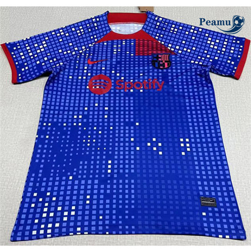 peamu Maglia Calcio Barcellona edizione edizione Fan Blu 2023-2024 PA2231