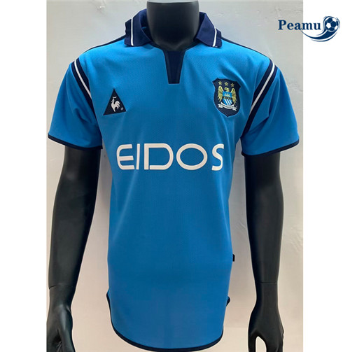 peamu Maglia Calcio Classico Maglie Manchester City Prima 2001-2002 PA2224