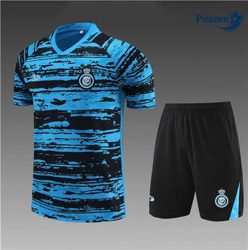 peamu Maglia Calcio Kit Maglia Formazione Al-Nassr Bambino + Pantaloncini Blu 2022-2023 PA2438