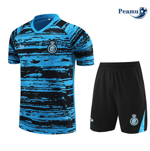 peamu Maglia Calcio Kit Maglia Formazione Al-Nassr + Pantaloncini Blu 2022-2023 PA2439