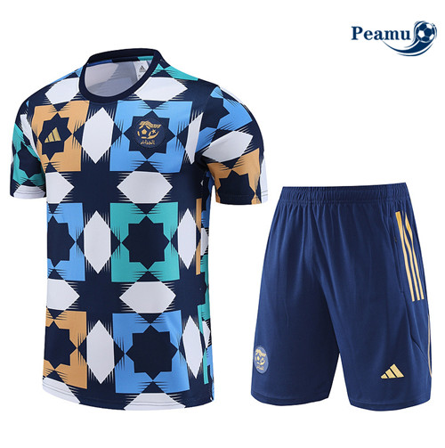 peamu Maglia Calcio Kit Maglia Formazione Algeria + Pantaloncini Blu 2023-2024 PA2492
