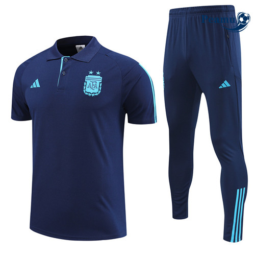 peamu Maglia Calcio Kit Maglia Formazione Argentina + Pantaloni Blu 2022-2023 PA2507