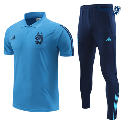 peamu Maglia Calcio Kit Maglia Formazione Argentina + Pantaloni Blu 2022-2023 PA2508