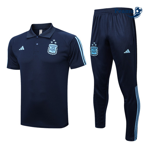 peamu Maglia Calcio Kit Maglia Formazione Argentina + Pantaloni 3 stars Blu 2023-2024 PA2511