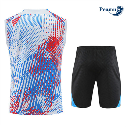 peamu Maglia Calcio Kit Maglia Formazione Barcellona Canotta + Pantaloncini Blu 2022-2023 PA2453