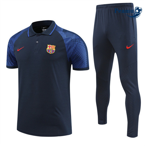 peamu Maglia Calcio Kit Maglia Formazione Barcellona + Pantaloni Blu 2022-2023 PA2457