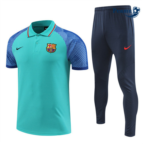 peamu Maglia Calcio Kit Maglia Formazione Barcellona + Pantaloni Blu 2022-2023 PA2458