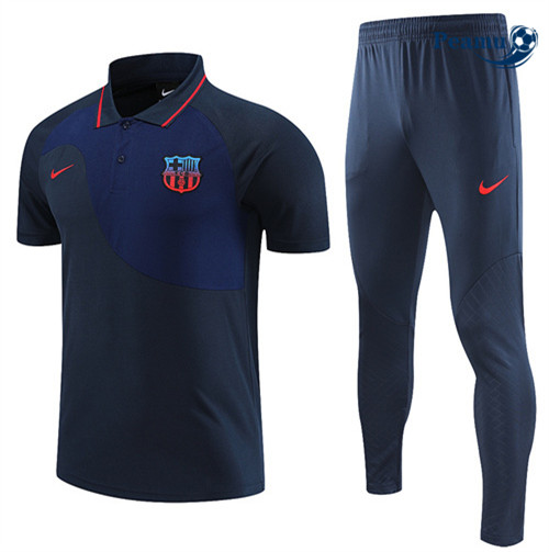 peamu Maglia Calcio Kit Maglia Formazione Barcellona + Pantaloni Blu 2022-2023 PA2459